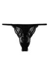 Natori Fleur Lace Thong In Black