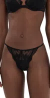 Natori Fleur Thong Black In Black
