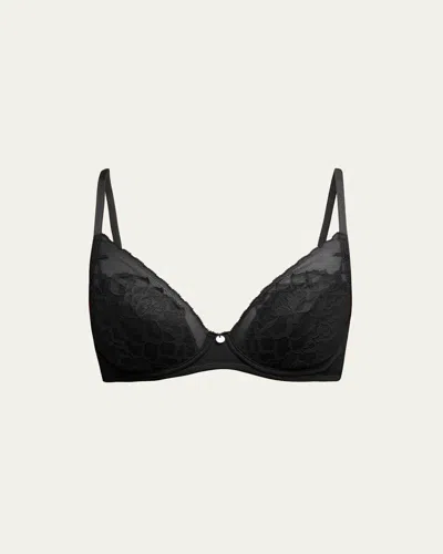 Natori Flora Contour Underwire Bra In Black