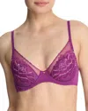Natori Flora Underwire Contour Bra In Grape/blush