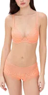 Natori Flora Contour Underwire Bra Rosy Coral/apricot Glow In Rosy Coral/apricot Glow