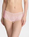 Natori Flora Lace Hipster Briefs In Perfect Pink