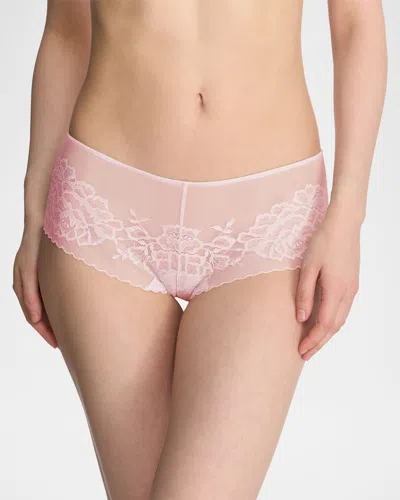 Natori Flora Lace Hipster Briefs In Perfect Pink