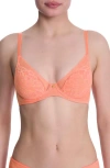 Natori Flora Underwire Contour Bra In Orange