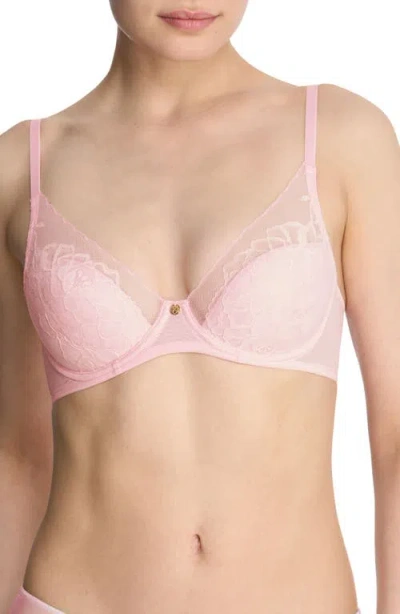 Natori Flora Underwire Contour Bra In Perfect Pink