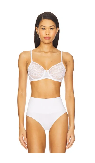 Natori Flora Unlined Balconette Bra In White