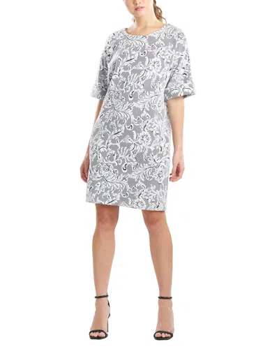 Natori Women's Floral Jacquard T-shirt Dress In Black White