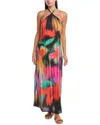 Natori Floral Mirage Printed Halter Dress In Multi