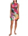 Natori Floral Mirage Printed Mesh Mini Dress In Multi