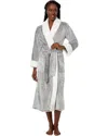 Natori Frosted Robe Women's Gray Faux Fur Belted Waist Sleepwear Ups777 In Gray