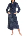 Natori Plush Sherpa Wrap Robe In Navy