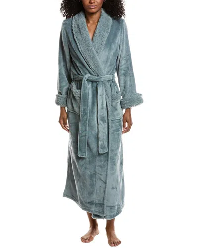 Natori Frosted Sherpa Robe In Blue