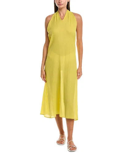 Natori Gauze Maxi Halter Dress In Yellow