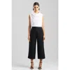 Natori Geo Texture Jacquard Wide Leg Crop Pant In Black