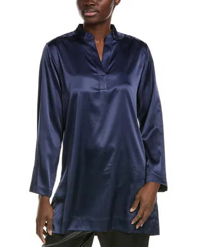 Natori Glamour Mandarin Tunic In Blue