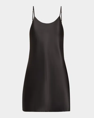 Natori Glamour Scoop-neck Chemise In Black