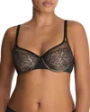 Natori Graceful Underwire Balconette Bra In Black/cafe