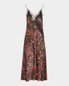 Natori Floral Print Chemise Nightgown In Black Multi