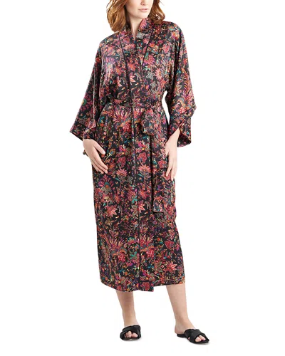 Natori Granada Robe In Black Multi