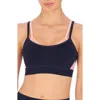 Natori Gravity Contour Underwire Sports Bra In Midnight Navy/antique Peach
