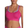 Natori Gravity Contour Underwire Sports Bra In Raspbry/ Bl