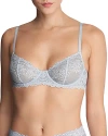 Natori Heavenly Lace Convertible Balconette Bra In Blue Mist