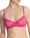 Natori Heavenly Lace Convertible Balconette Bra In Raspberry Glaze