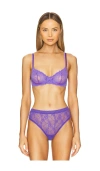 Natori Heavenly Lace Convertible Balconette Bra In Deep Indigo