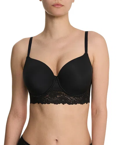 Natori Heavenly Full Coverage Longline Lace T-shirt Bra In Black