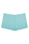Natori Heavenly Lace Boyshorts In Electric Aqua
