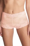 Natori Heavenly Lace Boyshort 775314 In Seashell