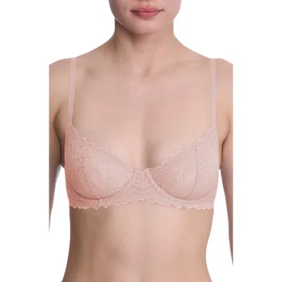 Natori Heavenly Lace Convertible Balconette Bra In Neutral