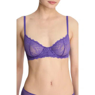 Natori Heavenly Lace Convertible Balconette Bra In Deep Indigo