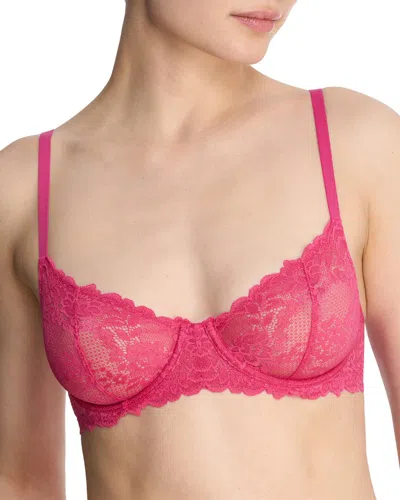 Natori Heavenly Stretch Lace Balconette Bra In Pink