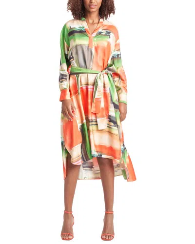 Natori Hikaru Silk-blend Oversized Dress In Multi