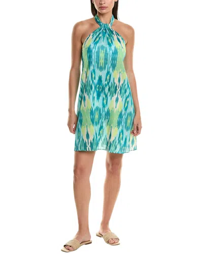 Natori Ibiza Halter Mini Dress In Blue