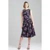 Natori Ikigai Sleeveless Side Drape Dress In Black