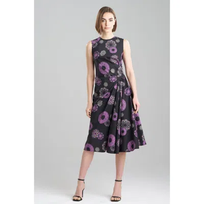 Natori Ikigai Sleeveless Side Drape Dress In Black