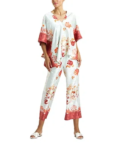 Natori Imperial Dragon Printed Pyjama Set In Light Aqua