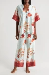 Natori Imperial Dragon Printed Pajama Set In Light Aqua