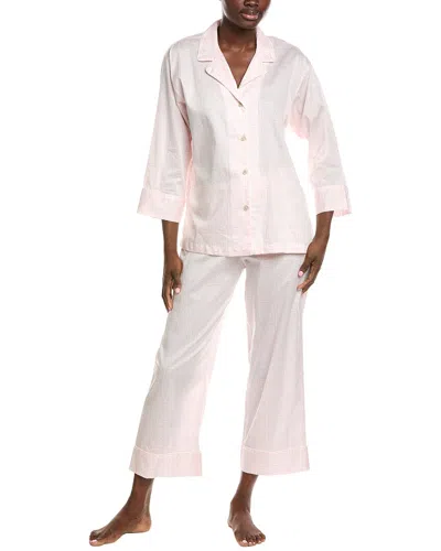 Natori Infinity Cotton Sateen Notch Pj Set In Neutral