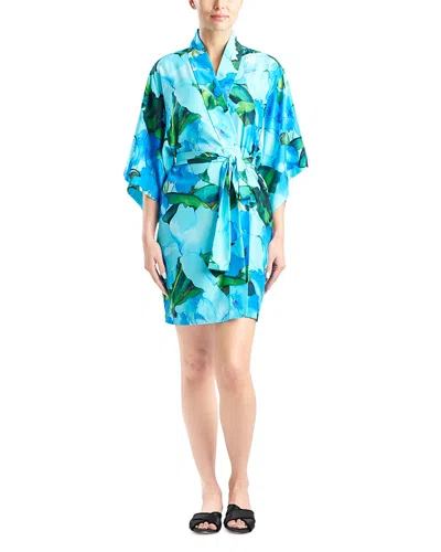 Natori Isla Wrap Robe In Blue