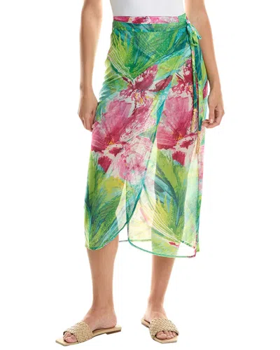 Natori Jardin Sarong In Green