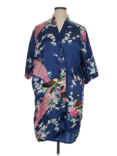 Pre-owned Natori Kimono In Blue
