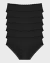 Natori Women's 6-pk. Bliss Girl Brief Underwear 156058p6 In Blk/blk/blk/caf/c