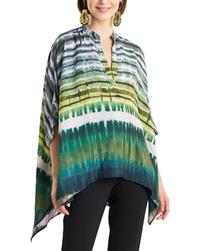Natori Lana Silk Caftan Top In Multi