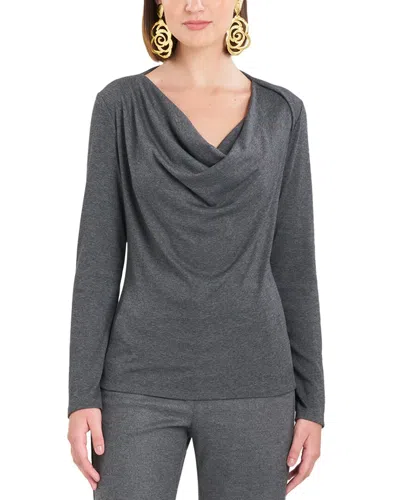 Natori Layering Jersey Drape Top In Grey