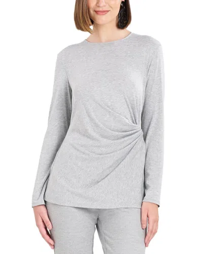 NATORI LAYERING JERSEY SIDE GATHERED TOP
