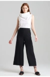 Natori Light Weight Linen Cropped Wide Leg Pants