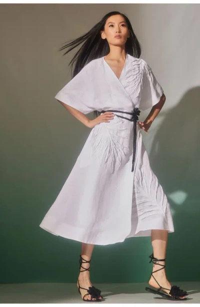 Natori Linen Kimona Wrap Dress